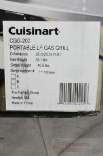 Cuisinart All Foods Portable LP Gas Grill Rtl $250  