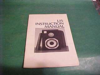 1982 JBL L15 LOUDSPEAKER INSTRUCTION MANUAL/5 LANGUAGES  