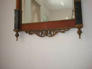 ANTIQUE EMPIRE ALL WOOD WALL MIRROR  