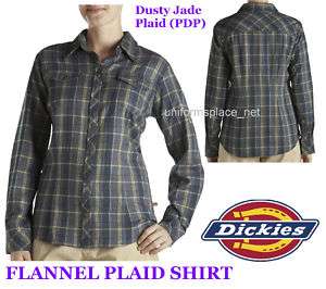 Dickies Women Lady FLANNEL PLAID Shirt Top PDP XS   2XL  
