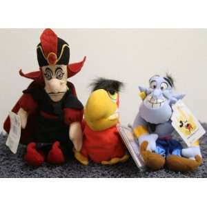   Inch Plush Bean Bag Doll Set with Iago, Genie, and Jafar: Toys & Games
