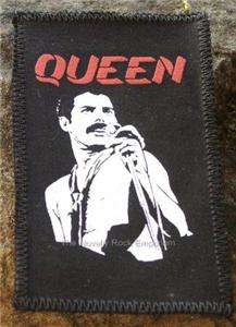 QUEEN printed PATCH (D304) red white FREDDIE MERCURY  