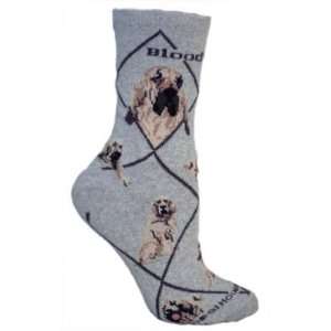  Bloodhound Gray Cotton Dog Novelty Socks for Adults 9 11 
