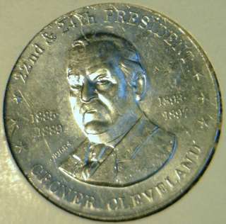 Grover Cleveland Commemorative Mr. President Shell Game Medal   Token 