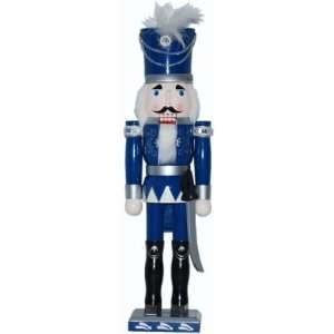  15 Inch Nutcracker Fire Mist Blue with White Feather