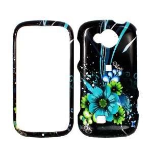 Blue Green Flower Snap on Design Case Hard Case Skin Cover Faceplate 
