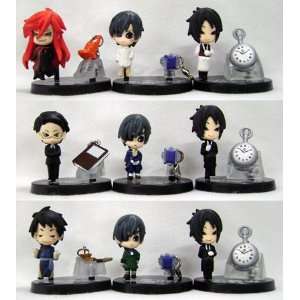  Kuroshitsuji Black Butler Chibi Figures Set of 9 Toys 