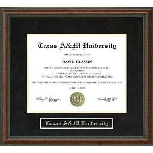  Texas A&M University (TAMU) Diploma Frame: Sports 