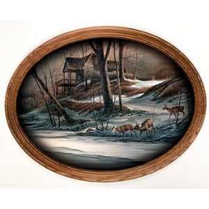   Changing Seasons Winter Collage Oval by Terry Redlin: Home & Kitchen