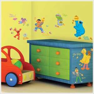   STREET WALL DECALS Elmo Big Bird Oscar Stickers Baby Nursery Decor