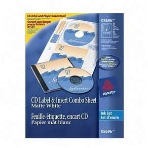  Avery® CD/DVD Label and Jewel Case Insert Combo Sheets 