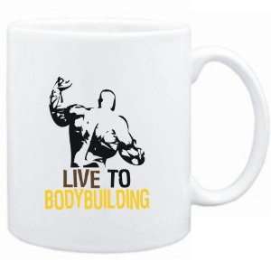 Mug White  LIVE TO Bodybuilding  Sports  Sports 