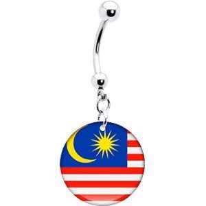  Malaysia Flag Belly Ring: Jewelry