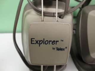 Lot of 3 Telex Explorer Computer Headsets Headphones Earphones  