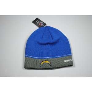   Diego Chargers Reebok Light Blue Grey Trim Knit Beanie Cap Winter Hat