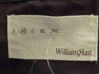 NWT William Rast Brown White Button Front Shirt M  