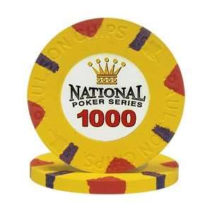  Best Quality National Poker Series PaulsonR Chip $1000 YEL 