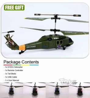 Syma S102G 3CH UH 60 Black Hawk RC Gyro MINI Helicopter oy gift kid 