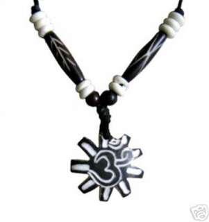 Tibetan Buddhist Om Ohm Sun Pendant Necklace Jewelry Ox  