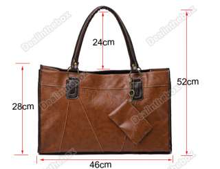New Faux Leather Womens Tote Shoulder Bags Handbag Fashion  