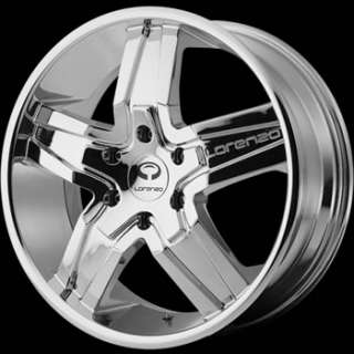 24x9.5 Chrome Wheel Lorenzo WL030 6x5.5 Tahoe  
