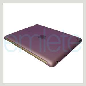 Clear Purple Snap on Hard Back Cover Case works with Smart Cover For 