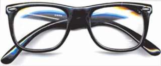 Black Nerd Dork Geek Glasses Clear Lenses Reading  