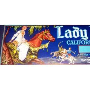  Knight Duel! Lady Rowena Crate Label, 1940s: Everything 