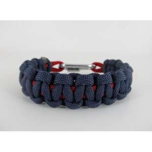   and Red with Metal Clasp Paracord Bracelet 8 Inches 