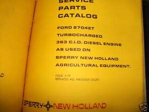 Ford 2704ET 363 C.I.D. Diesel Engines parts catalog  