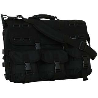Black RUGGED CLASSIC TACTICAL FIELD BRIEFCASE  Shoulder/Grip Bag, 17.5 