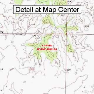 USGS Topographic Quadrangle Map   La Belle, Missouri (Folded 