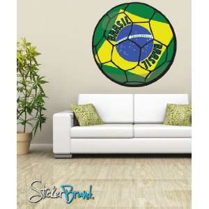   Wall Decal Sticker Football Soccer Brazil JH132s: Everything Else