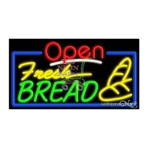 Fresh Bread Neon Sign 20 Tall x 37 Wide x 3 Deep