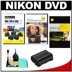   Nikon Guide Book + Nikon EN EL15 Battery + Cleaning Kit Camera