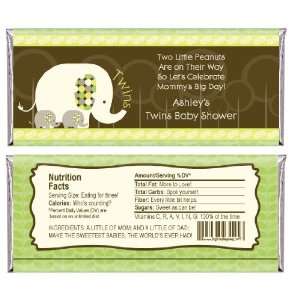   Elephants   Personalized Candy Bar Wrapper Baby Shower Favors Baby