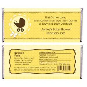   Baby Carriage   Personalized Candy Bar Wrapper Baby Shower Favors