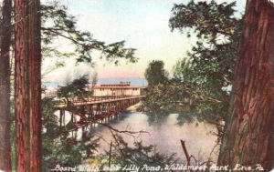 Erie PA   Waldameer Boardwalk over Lily Pond  