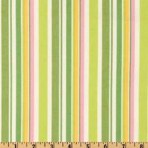  44 Wide Suzi Q Organic Stripe Green Fabric By The Yard 