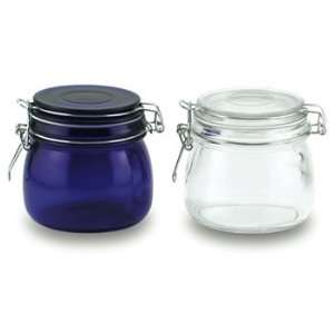  Clear Glass Storage Jar 1/2 Liter: Kitchen & Dining