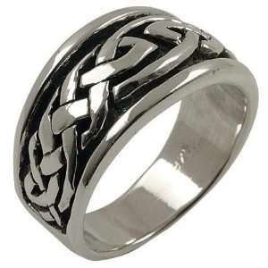  Large Tribal Celtic Braid   Sterling Silver Ring Size 13 