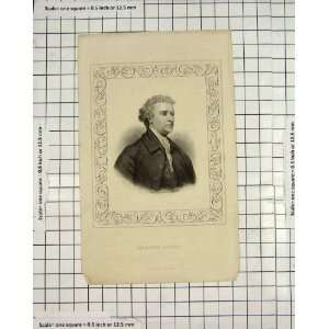    Antique Engraving Portrait Edmund Burke Tallis