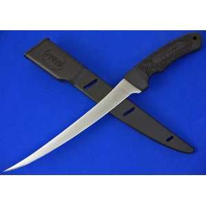   Blade Rubber Handle FISH FILLET KNIFE w/sheath: Sports & Outdoors