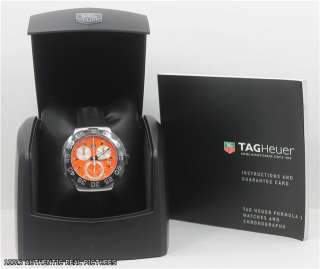 NEW TAG HEUER FORMULA 1 ORANGE CHRONOGRAPH WATCH CAH1113  