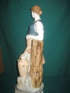 ROYAL DUX FIGURINE WOMAN AT A WATER WELL # 12472  