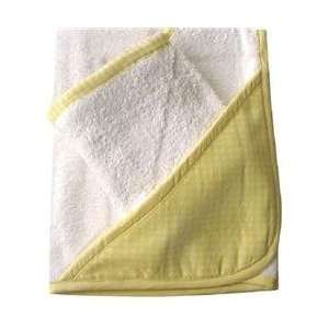  Tadpoles Classics Gingham Yellow   Towel Mitt Baby