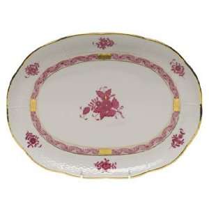  Herend Chinese Bouquet Raspberry Tray 10.5x8: Kitchen 