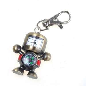 NEEWER® Bronzy Robot Shape Key Ring Pocket Watch:  Sports 