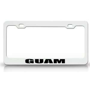  GUAM Country Steel Auto License Plate Frame Tag Holder 