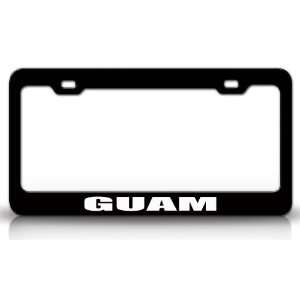  GUAM Country Steel Auto License Plate Frame Tag Holder 